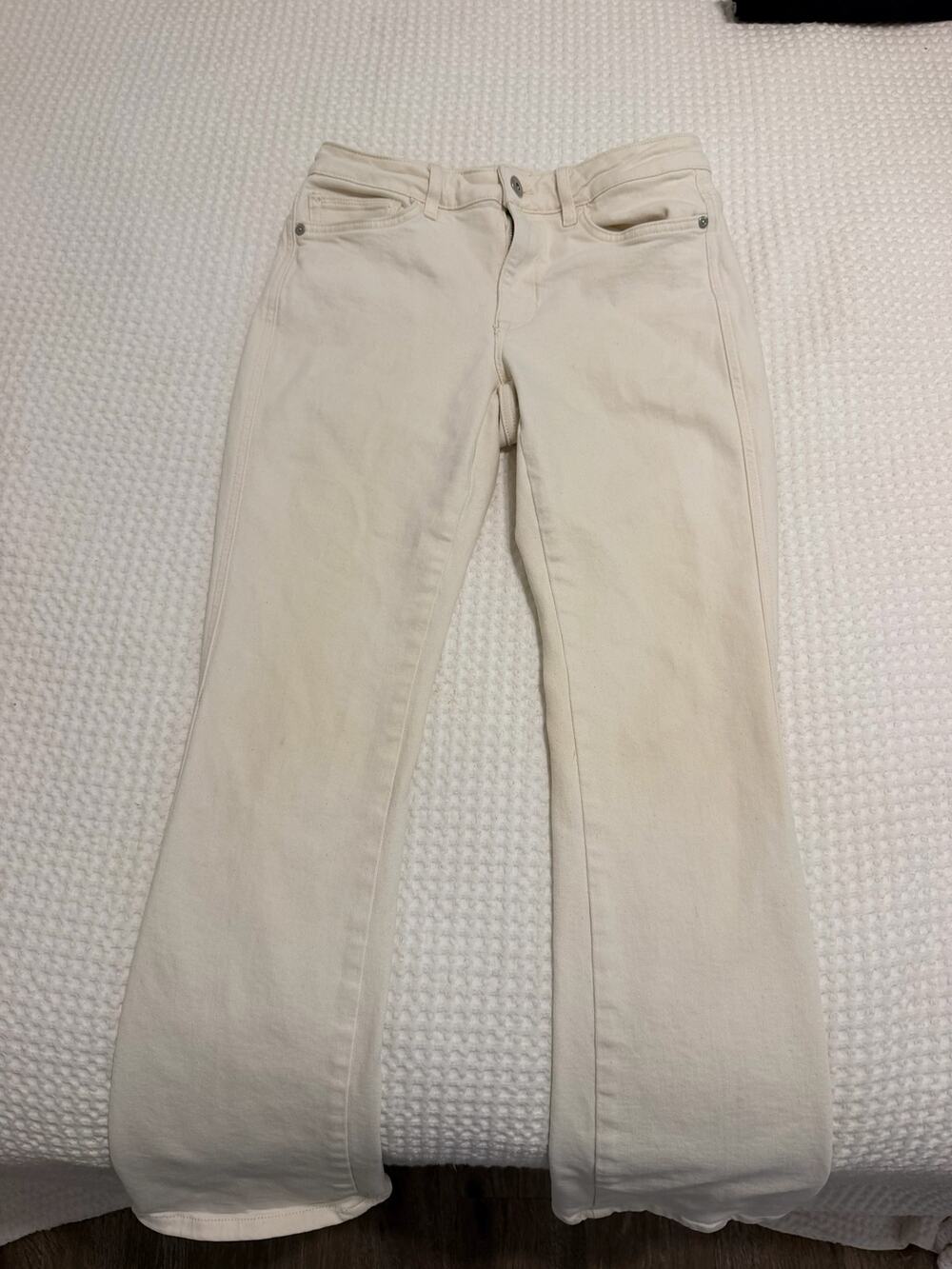 J.Jill Cream Denim Modern Slim Boot Cut Jeans - 6